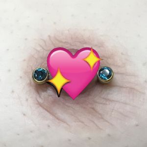 CUSTOM ORDER Titanium Forward Facing Barbell Customer Photo